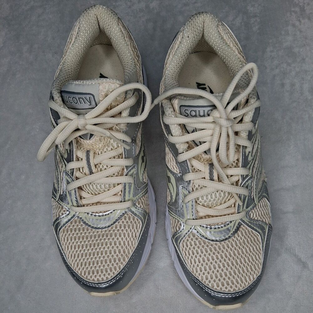 Saucony Grid Ride Millennium Women’s Mesh Lace-Up Cream/Silver S60812-2 US 8